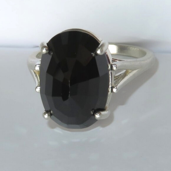 Natural Large Midnight Purple Spinel In Sterling Silver Ring, 9.94ct Size 8 - Picture 11 of 17